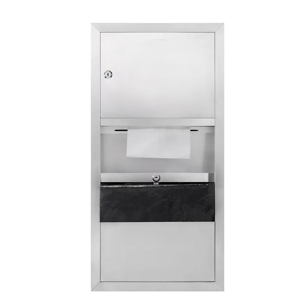 Alpine Industries Centerpull Paper Towel Dispenser, Stainless Steel (494)