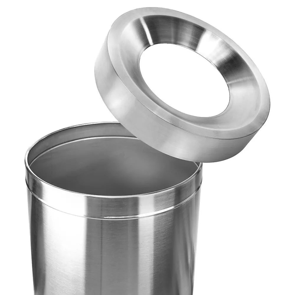 Alpine Industries Commercial Indoor Trash Can, 50 Gallon, Stainless Steel (475-50)