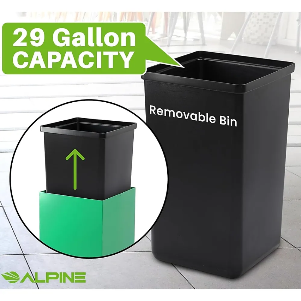 Alpine Industries 29-Gallon Indoor Compost Bin, Green (ALP4450-KIT-GRN-M-COM)