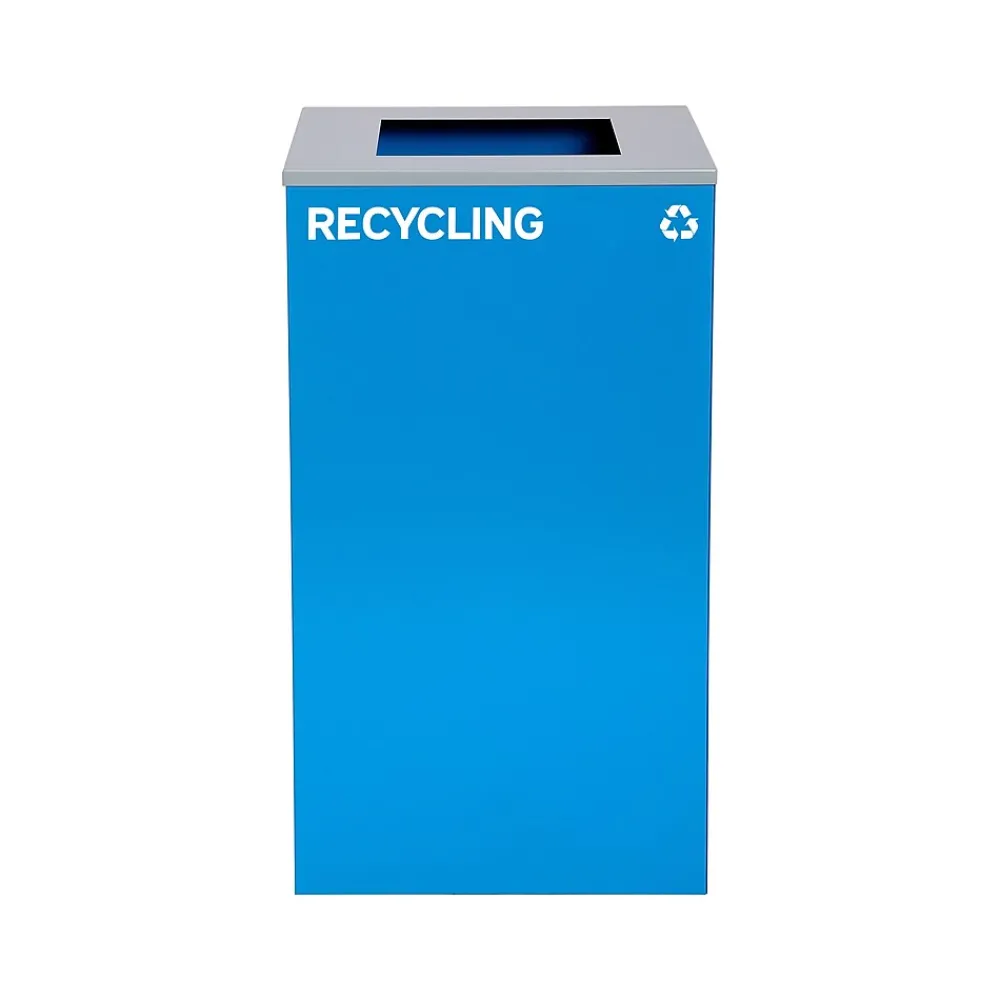 Alpine Industries Single-Stream Recycling Station, 29 Gallon, Blue (4450-BLU-S-RE)