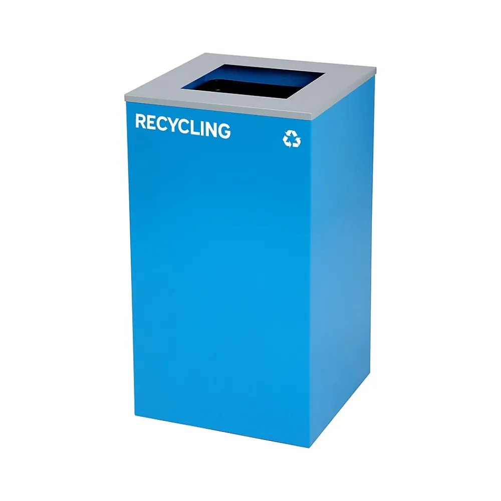 Alpine Industries Single-Stream Recycling Station, 29 Gallon, Blue (4450-BLU-S-RE)