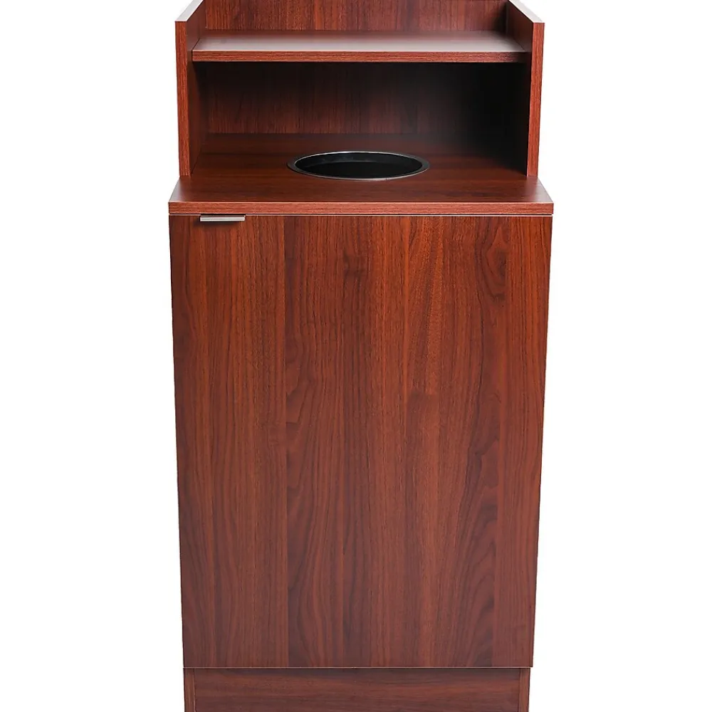 Alpine Industries Trash Can, 32-Gallon, Mahogany (ALP476-DH-MA)