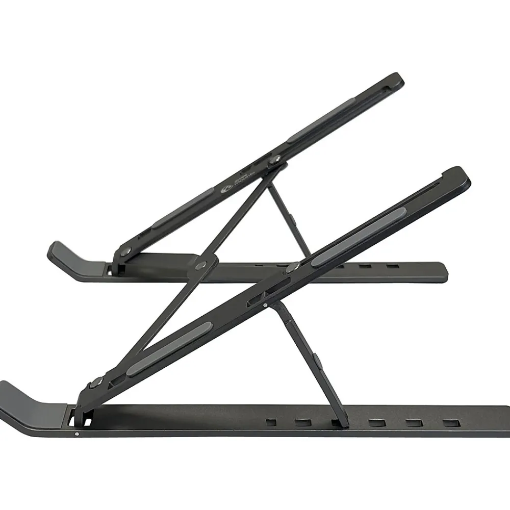 Amer 10" x 6" Aluminum Folding Laptop Stand, Dark Gray (AMRNS02DG)