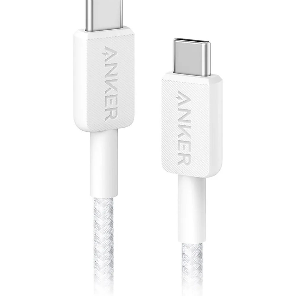 Anker 322 USB-C to USB-C Charging Cable, 6 ft., White (A81F6H21-1)