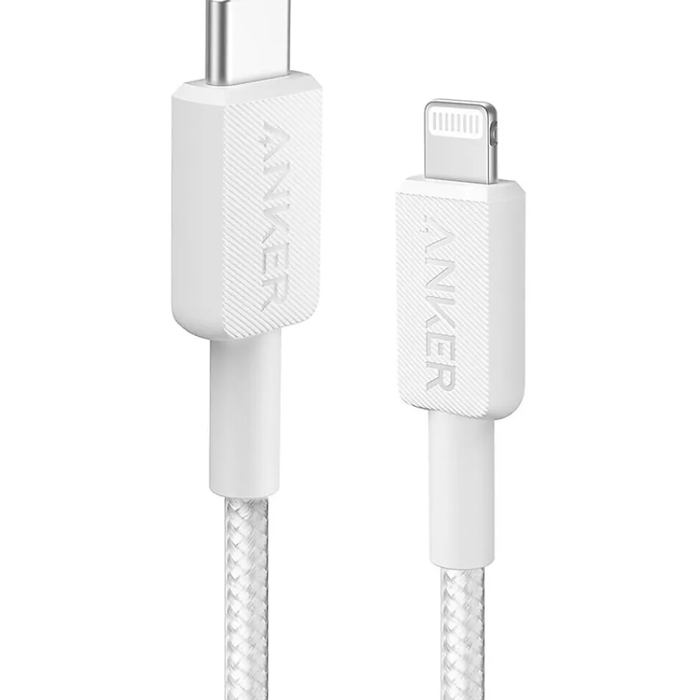 Anker Bio-Braided USB-C Charging Cable, 6 ft., White (A81B6H21-1)