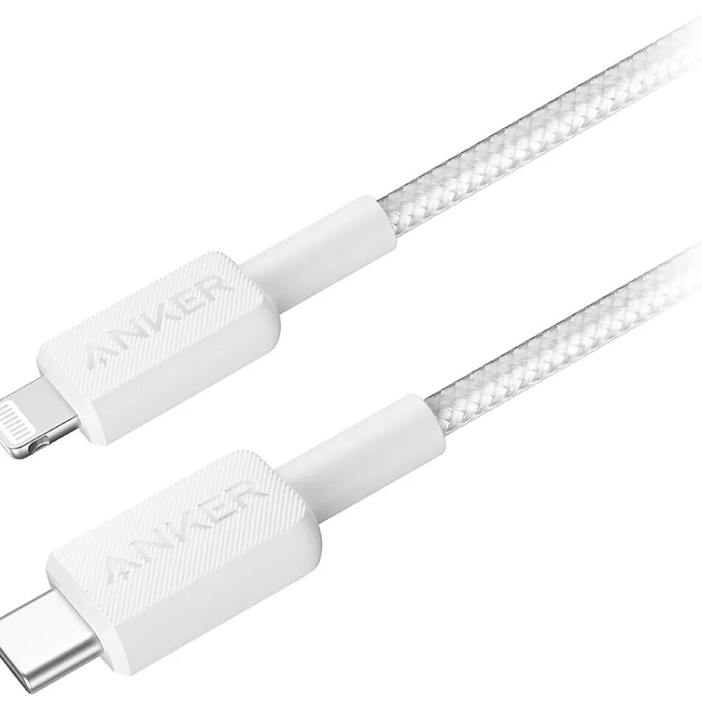 Anker Bio-Braided USB-C Charging Cable, 6 ft., White (A81B6H21-1)