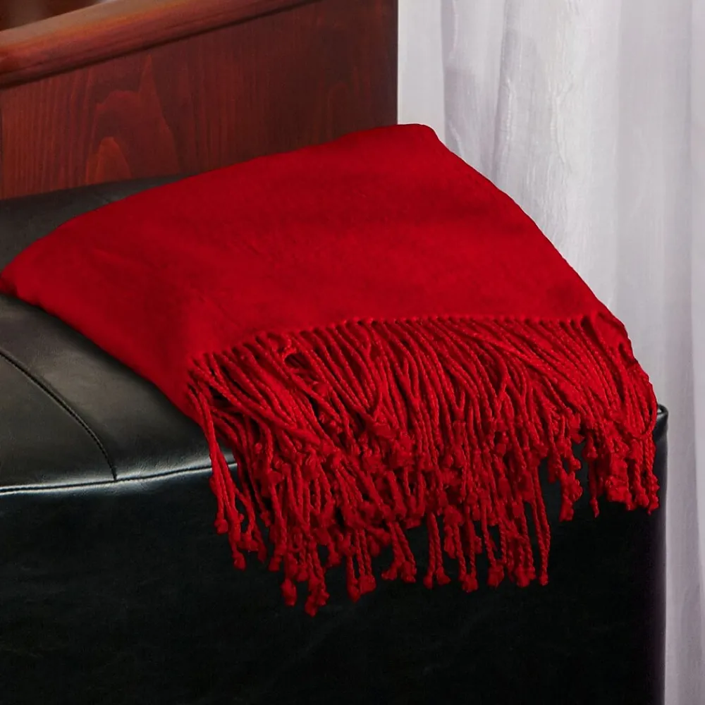 Barska Aus Vio 100% Silk Fleece Throw Blanket, Red (BM12222)