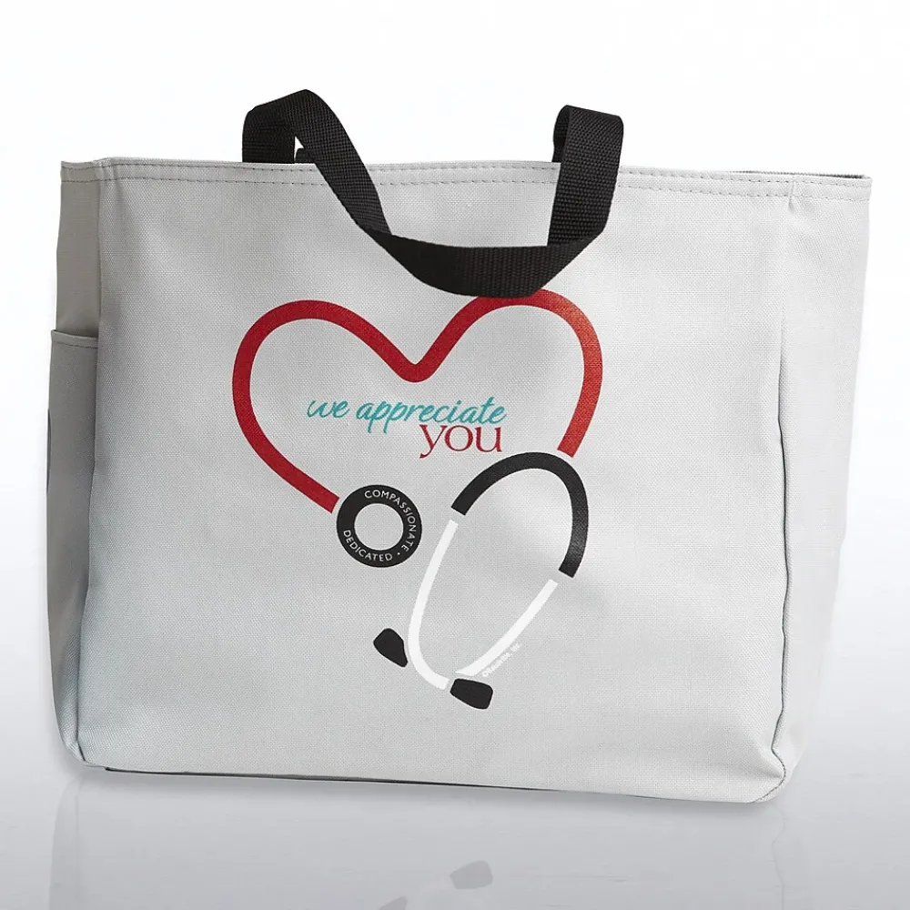 Baudville ® Tote Bag, Stethoscope We Appreciate You