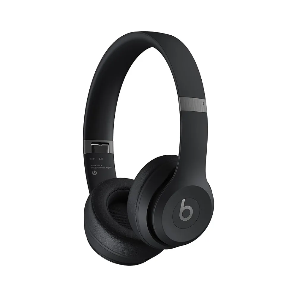 Beats Solo 4 Wireless On-Ear Headphones, Bluetooth, Matte Black (MUW23LL/A)