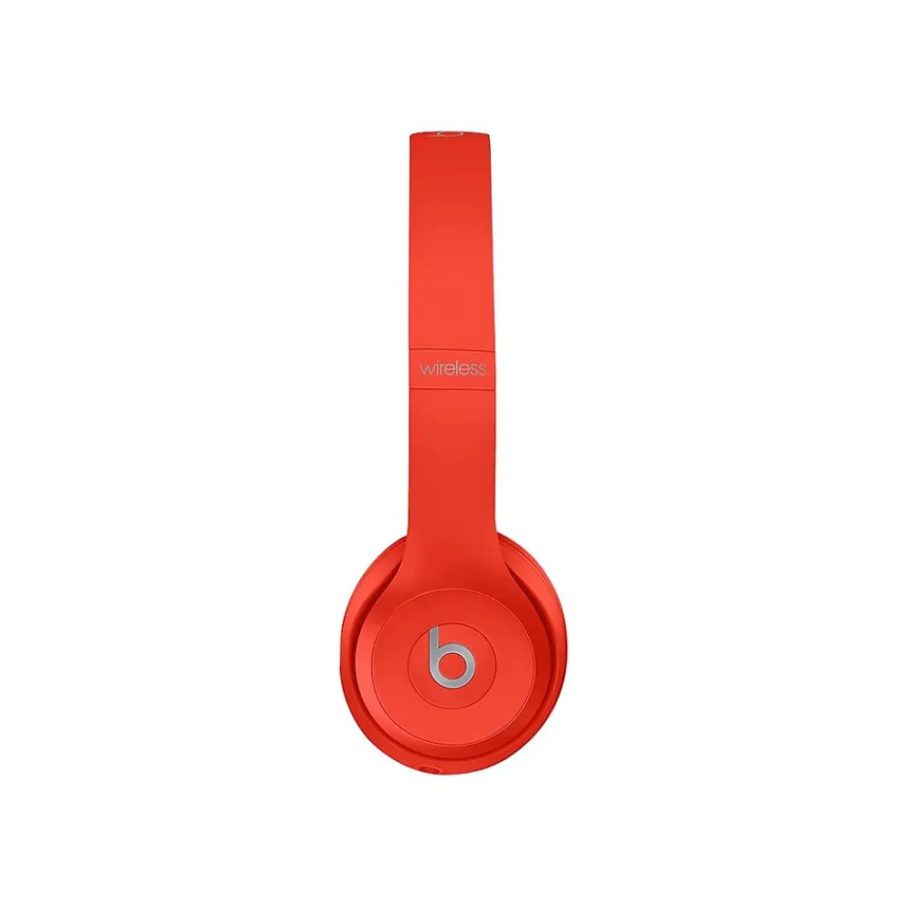 Beats Solo3 Wireless Bluetooth Stereo Headphones, Citrus Red (MX472LL/A)