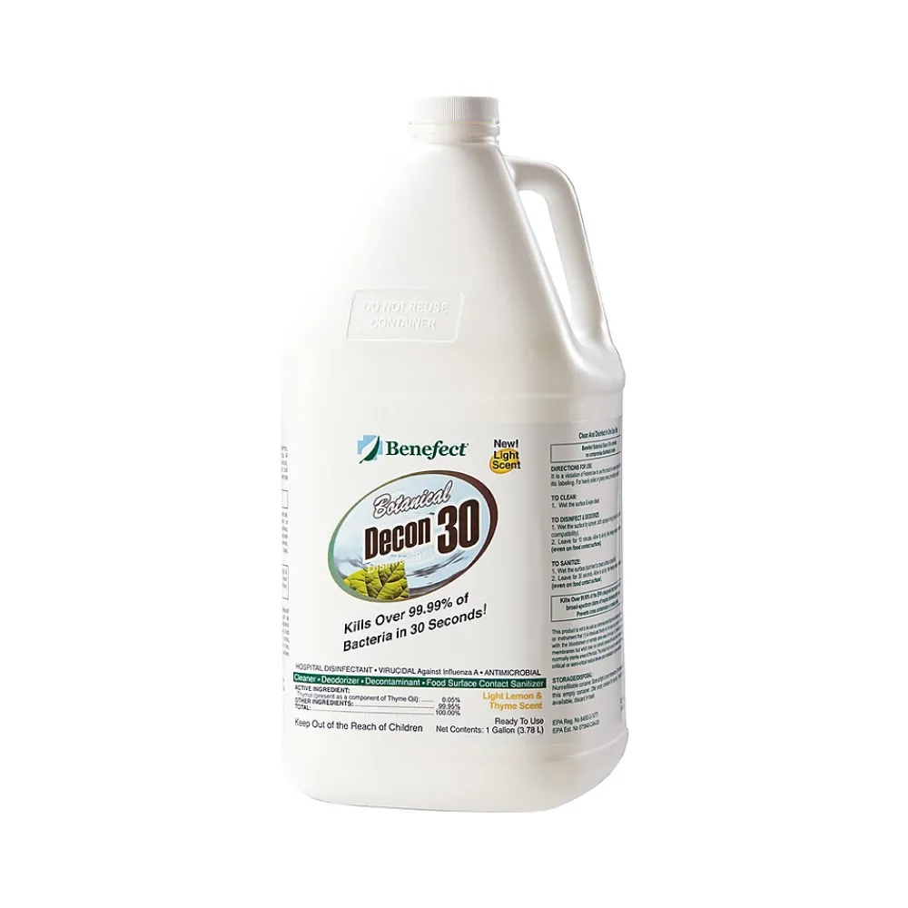 Benefect Botanical Decon 30 Disinfectant Cleaner, Light Lemon & Thyme, 128 oz. (20476)