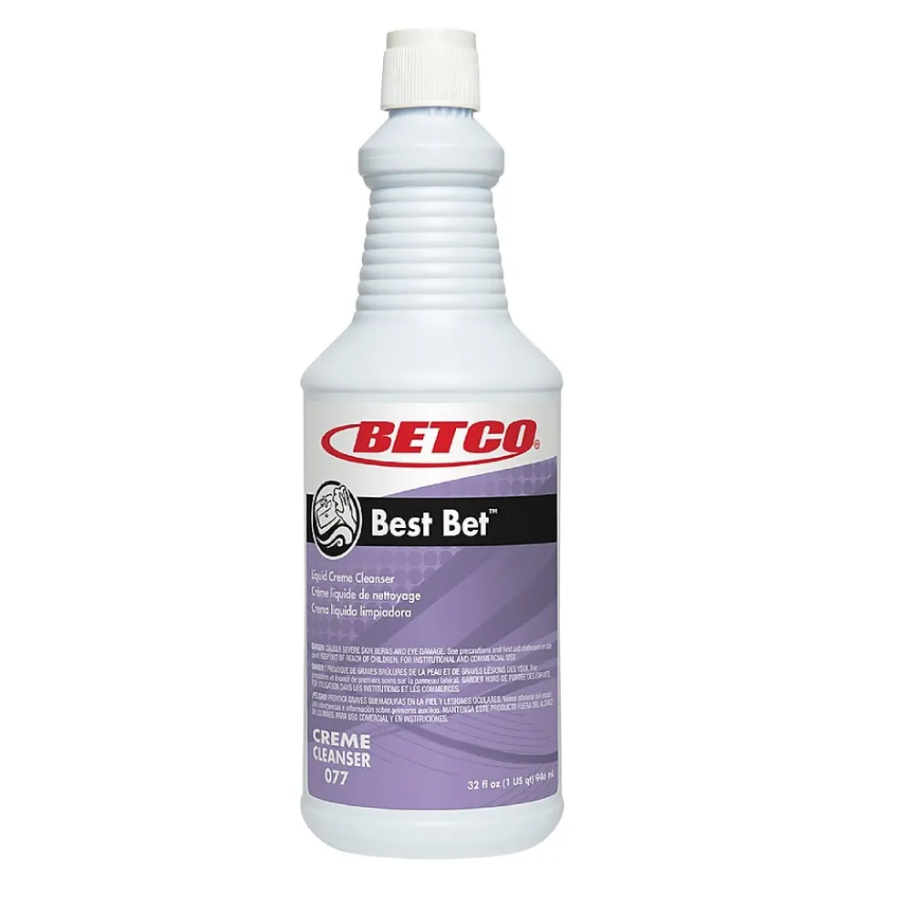 Betco Best Bet Abrasive Creme Cleanser, 32 oz., 12 Bottles/Carton (771200X)