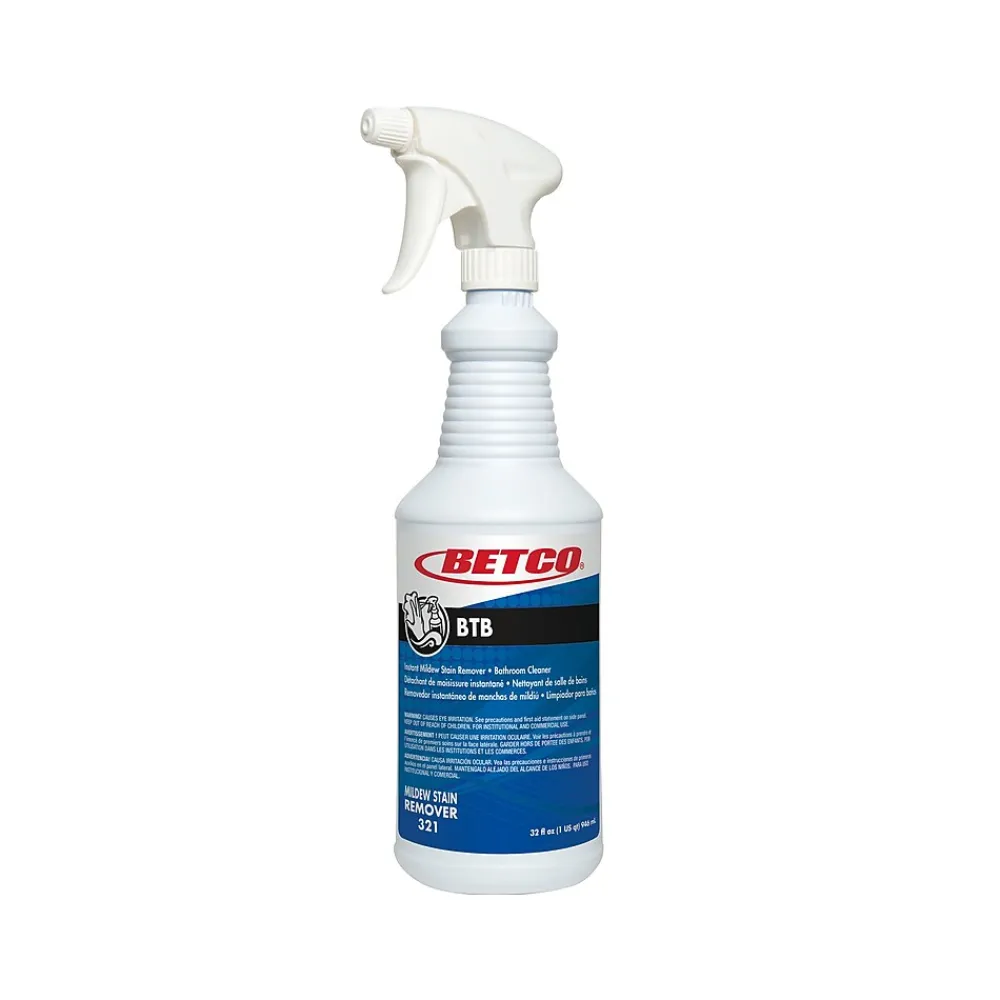 Betco BTB Mildew Stain Remover, Apple Scent, 32 Oz., 12 Bottles/Carton (3211200)