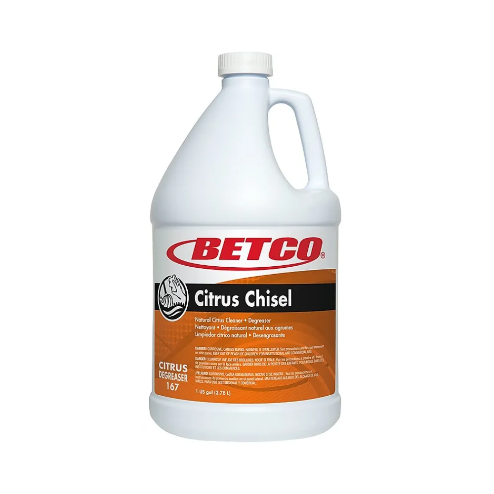 Betco Citrus Chisel Cleaner/Degreaser, Natural Citrus Scent, 1 gal., 4/Carton (1670400)