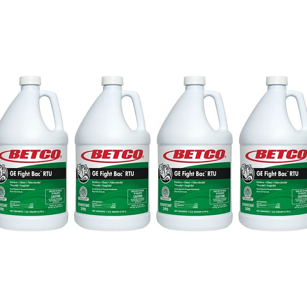 Betco GE Fight Bac RTU Disinfectant, Fresh, 128 Oz., 4/CT (3900400)