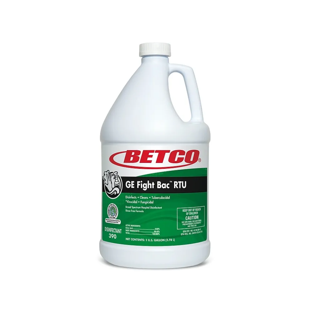 Betco GE Fight Bac RTU Disinfectant, Fresh, 128 Oz., 4/CT (3900400)