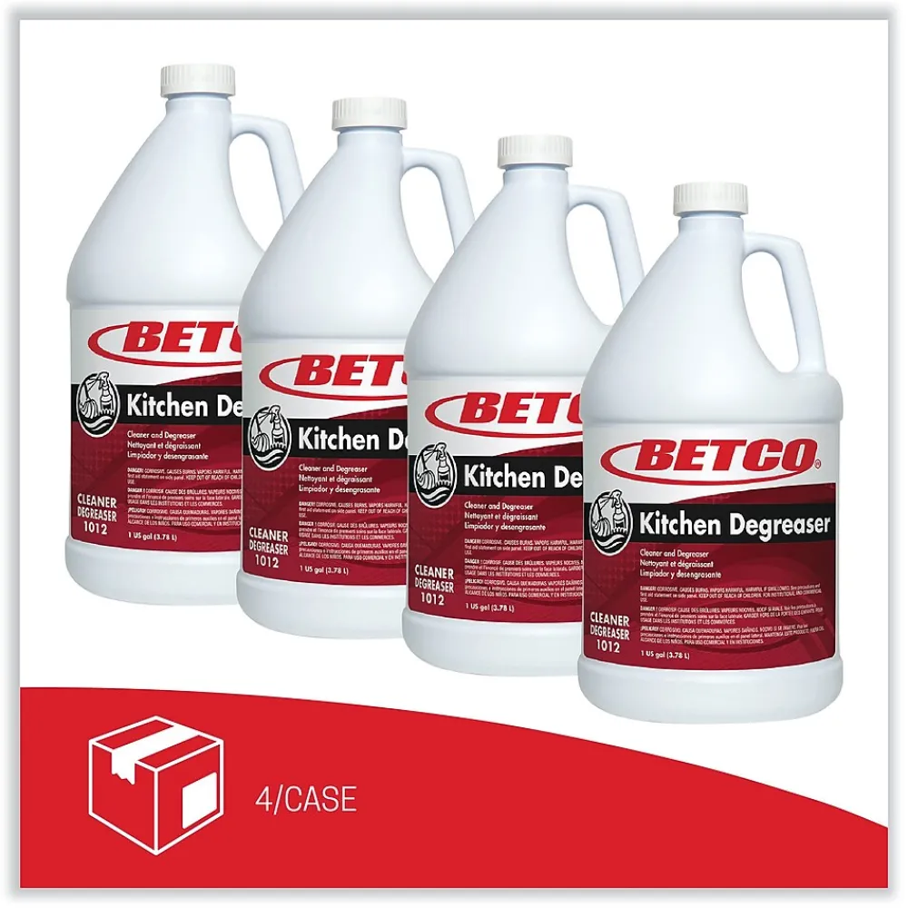 Betco Kitchen Degreaser, Characteristic Scent, 1 Gal. Bottle, 4/Carton (BET10120400)