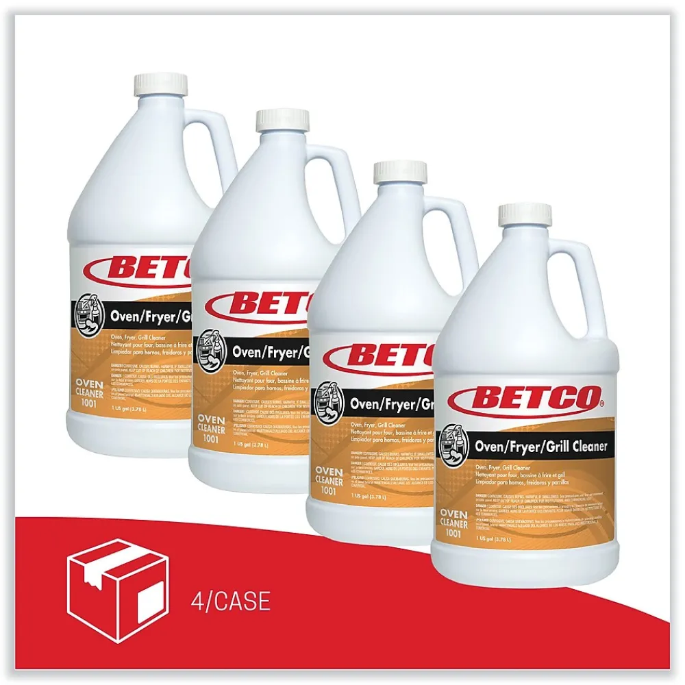 Betco Oven/Fryer/Grill Cleaner, Characteristic Scent, 1 Gal. Bottle, 4/Carton (BET10010400)