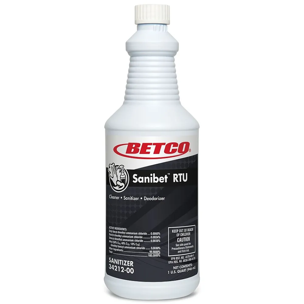 Betco Sanibet RTU Sanitizer and Surface Cleaner, 32 Oz. (3421200)