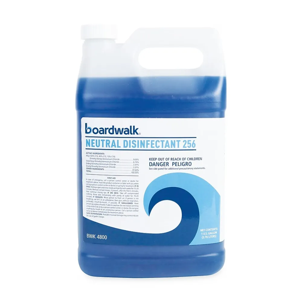 Boardwalk ® Neutral Disinfectant, Floral Scent, 1 gal Bottle, 4/Carton