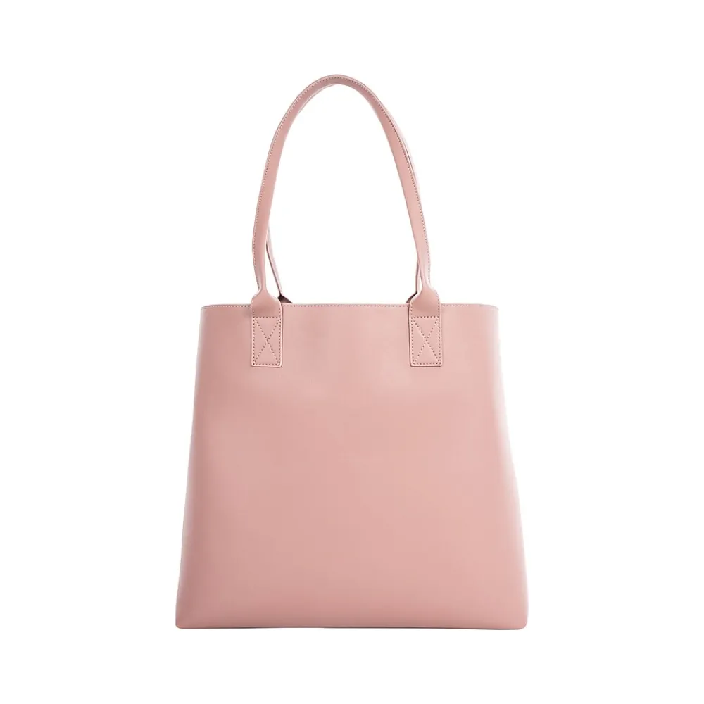 Bond Street Pink Vegan Leather Tote Bag, Medium (LBG5054BS-PINK)