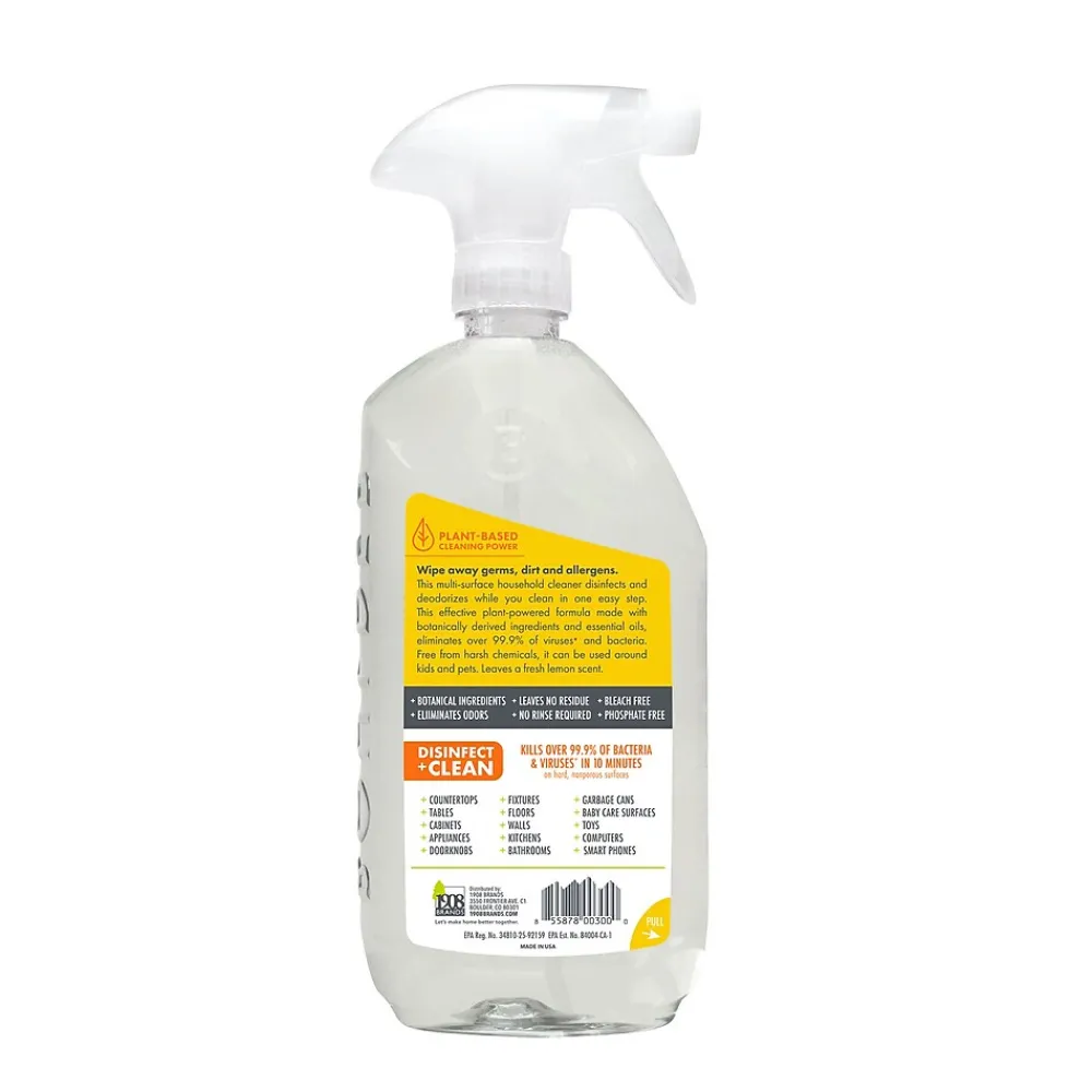 Boulder Clean Disinfecting Cleaner, Lemon Scent, 28 Oz. (003007)