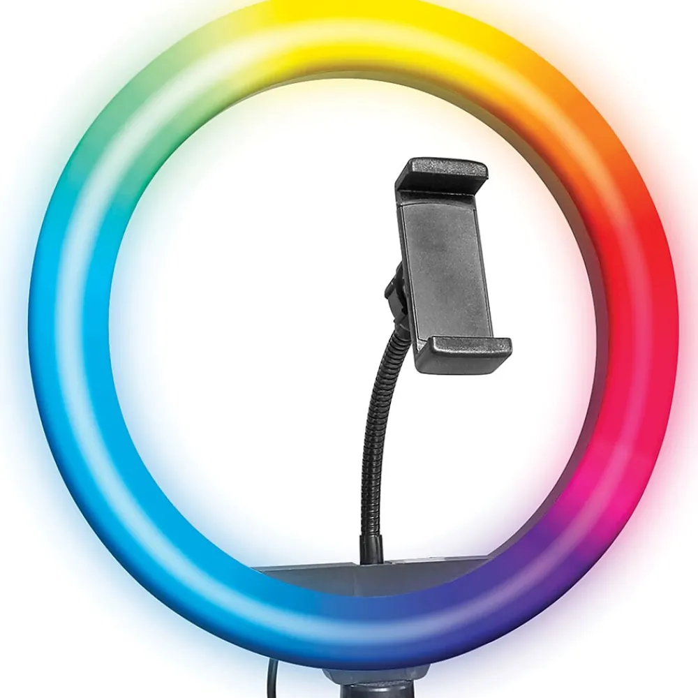 Bower 10" RGB Selfie Desktop Ring Light Studio Kit (WA-RGB10TT)