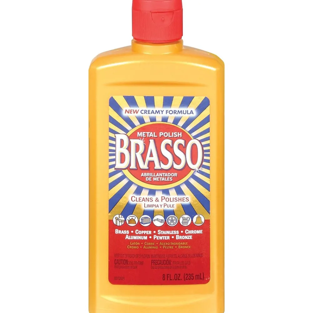 Brasso Stainless Steel & Metal Cleaner Polish, 8 oz., 8/Carton (2660089334)