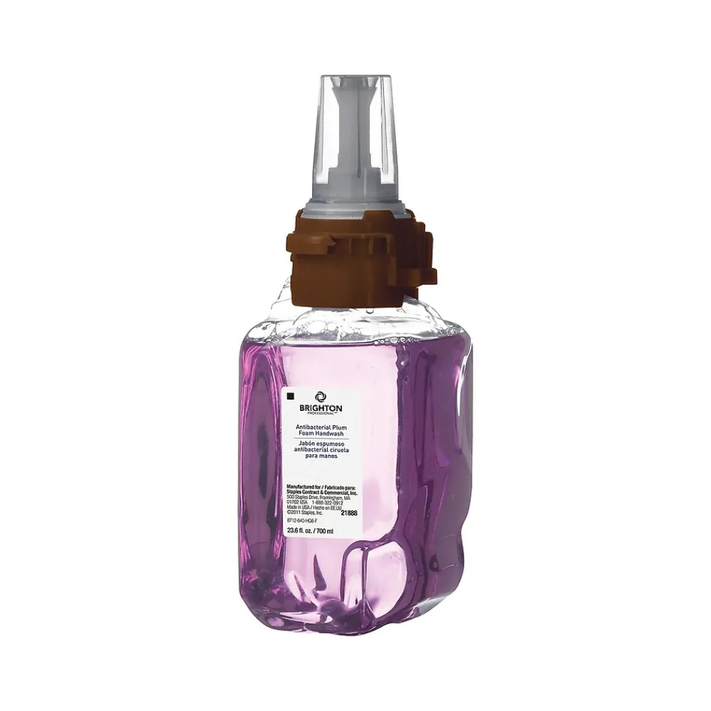 Brighton Professional ™ Antibacterial Foaming Hand Wash, Plum Scent, 700 ml, 4/Ct (BPR50956)