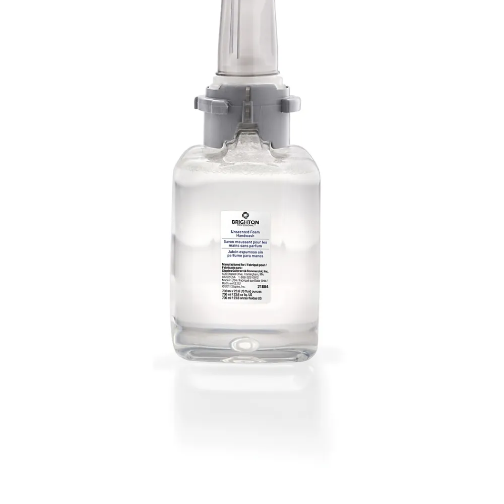 Brighton Professional ™ Clear & Mild Foaming Hand Wash ADX Refills, Fragrance Free, 700 mL, 4/Ct (21884)