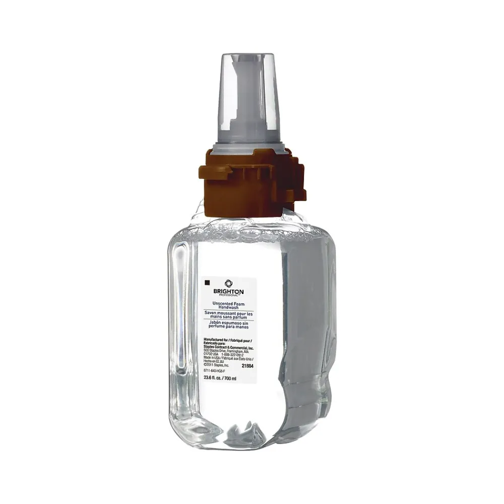 Brighton Professional ™ Clear & Mild Foaming Hand Wash ADX Refills, Fragrance Free, 700 mL, 4/Ct (21884)