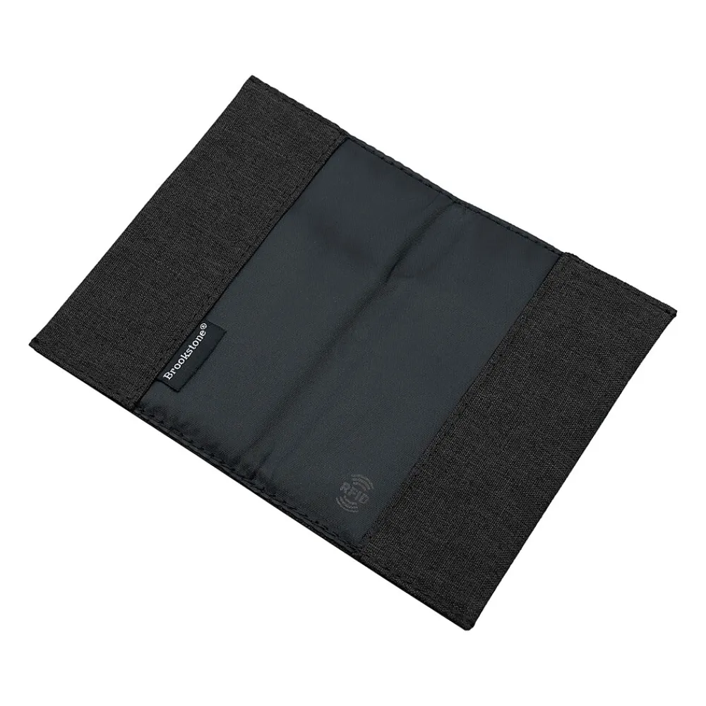 Brookstone RFID Polyester Passport Holder, Black (BNCM0001)