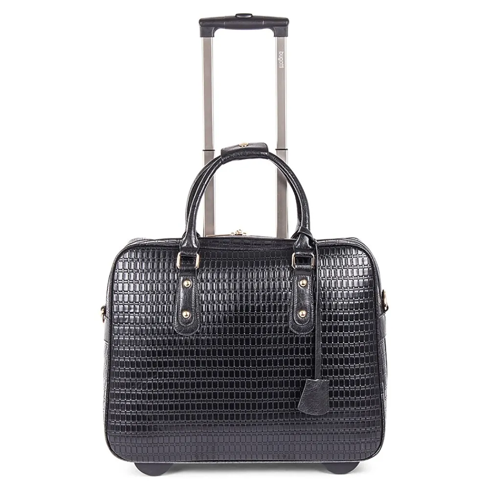 Bugatti Ladies Business Bag on Wheels, Black (LBZW1702-BLACK)