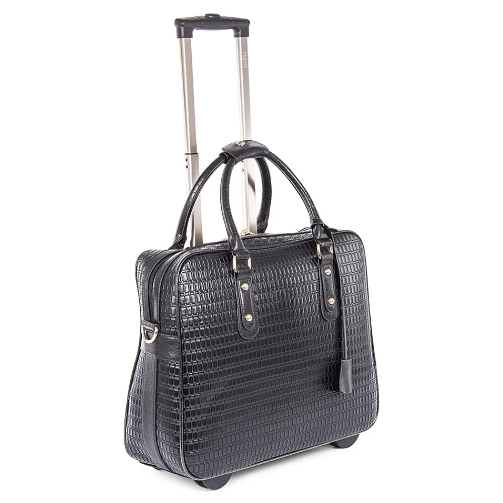 Bugatti Ladies Business Bag on Wheels, Black (LBZW1702-BLACK)