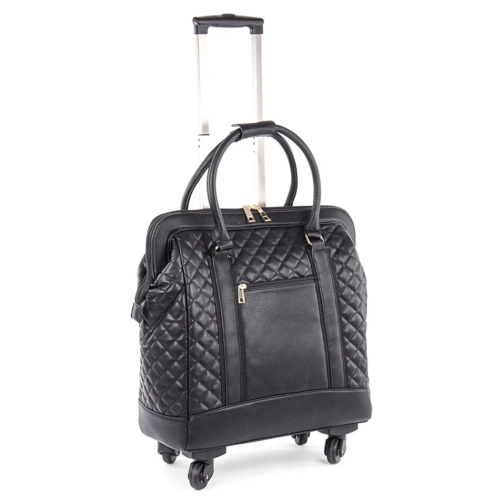 Bugatti Ladies Tote Bag on Wheels, Black (LBZW1703-BLACK)