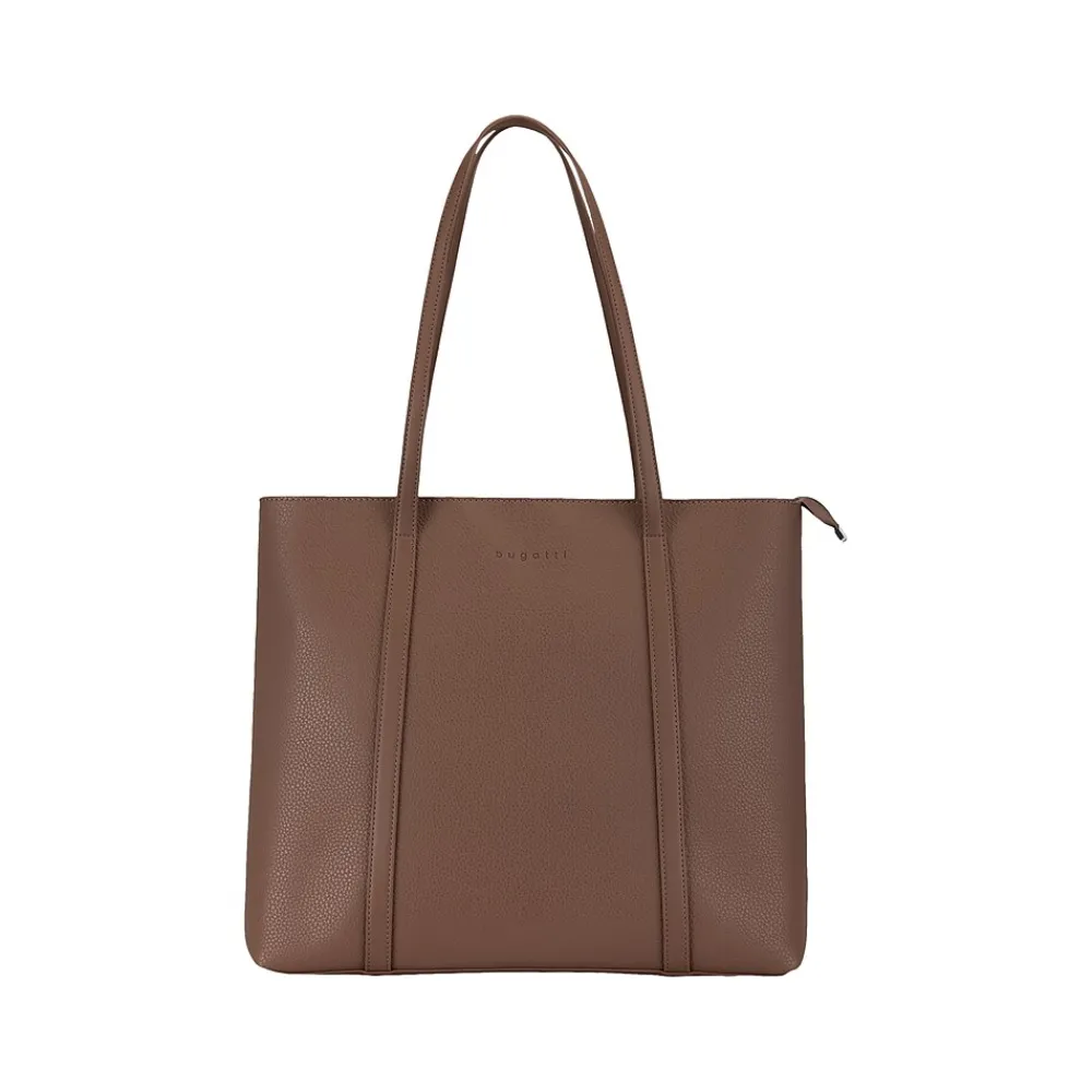 Bugatti Vegan Leather Tote Bag, Brown (LBG5054BU-BROWN)