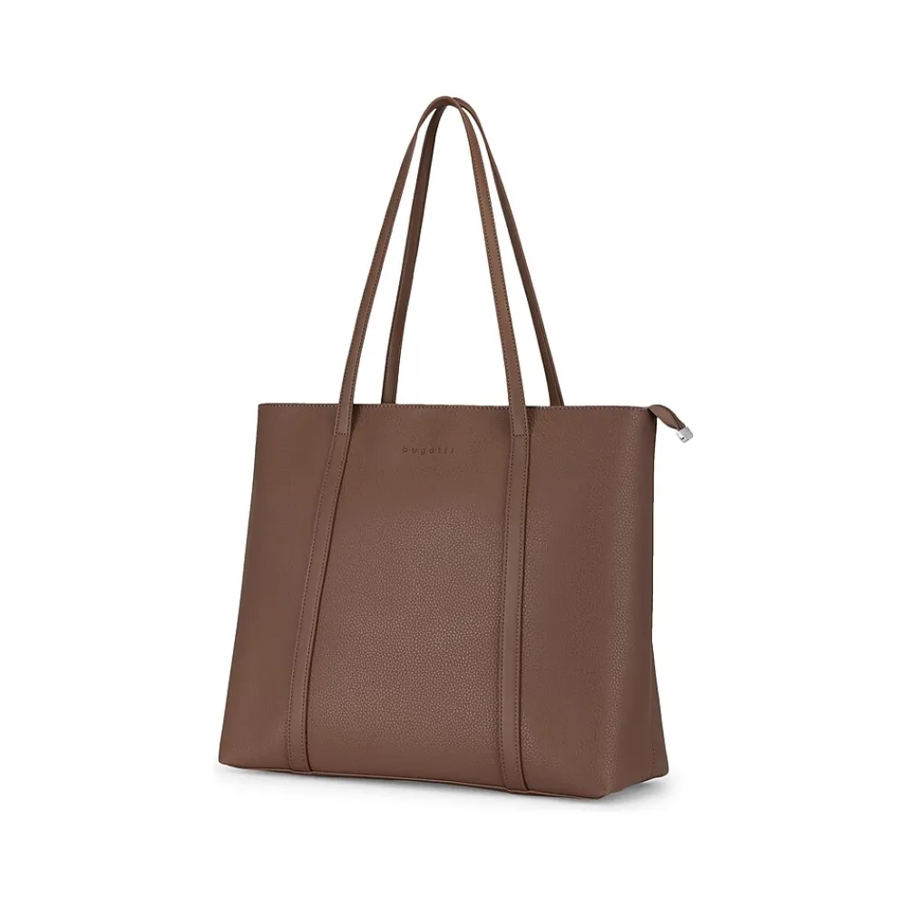 Bugatti Vegan Leather Tote Bag, Brown (LBG5054BU-BROWN)