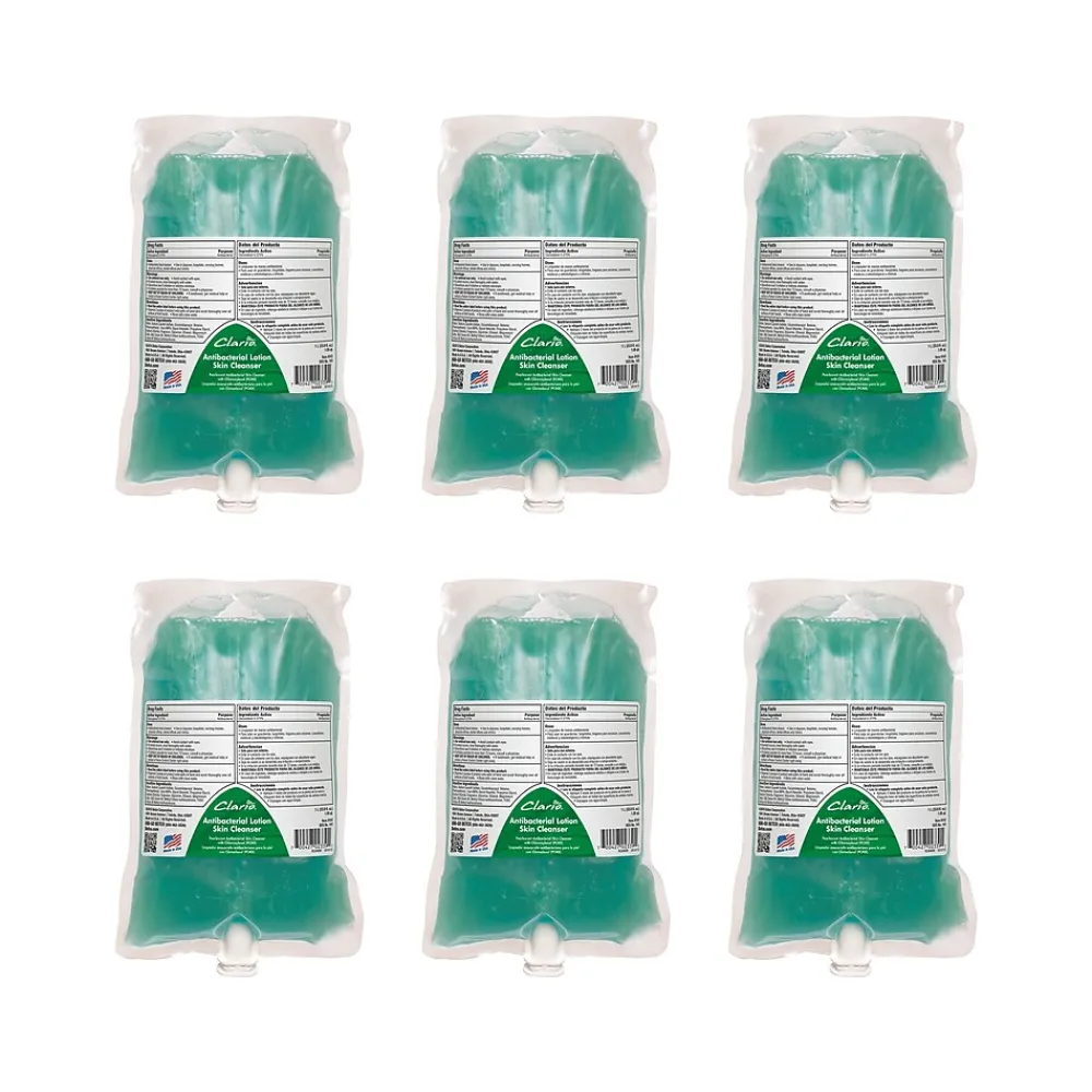 Clario Antibacterial Liquid Hand Soap Refill for 14129-00 Dispenser, Tropical Hibiscus Scent, 6/Carton(1412900)