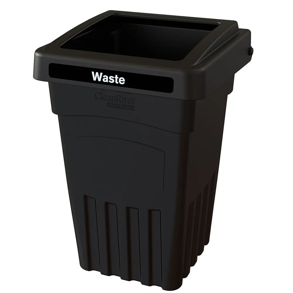 CleanRiver BevvyBin Trash Can, 8 Gallon, (BEVVY8-1-BK)