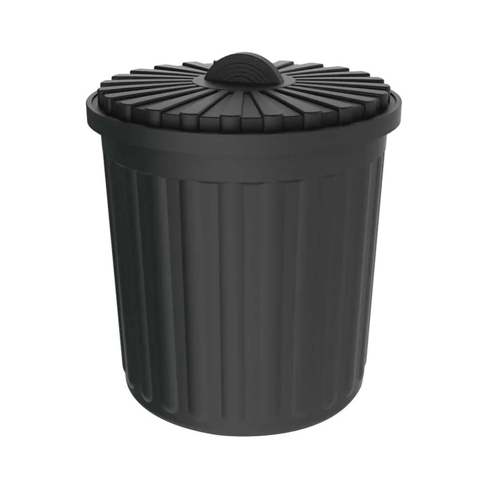 CleanRiver Mini Plastic Trash Can, 0.4 Gallon, Black (MB-BK)