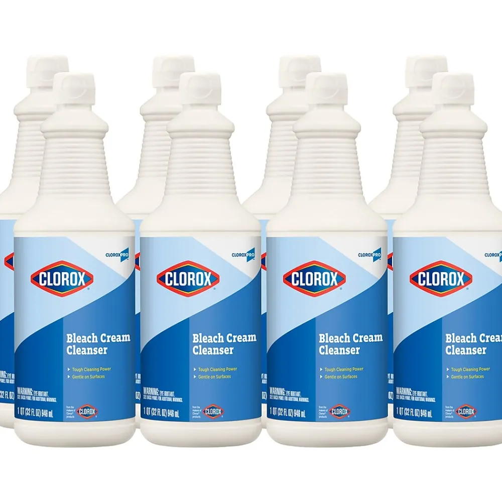 Clorox Pro Bleach Cream Cleaner, Fresh Scent, 32 oz., 8/Carton (CLO 30613)