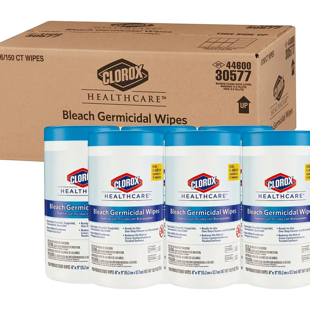 Clorox Disinfecting Wipes, 150/Canister, 6 Canisters/Carton