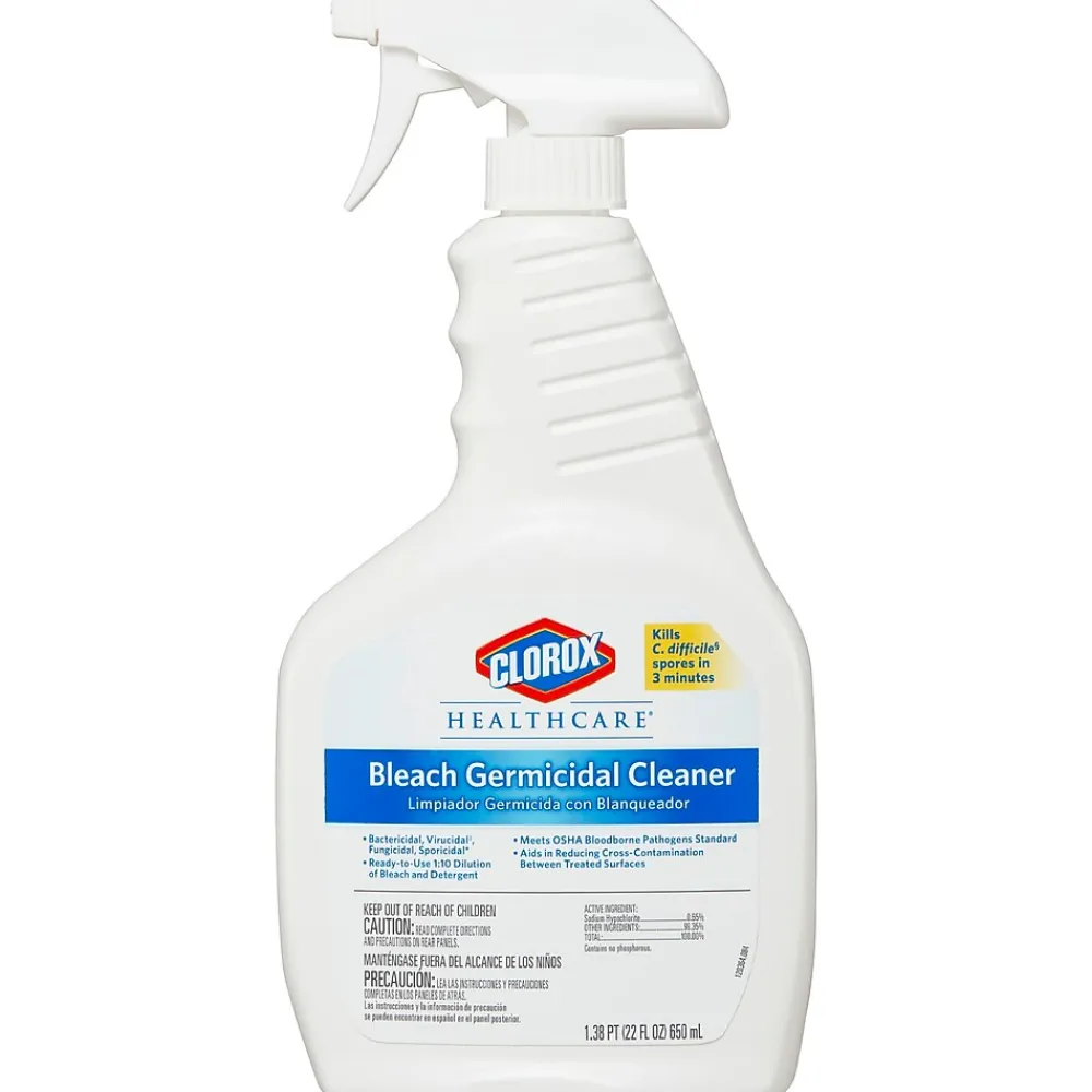 Clorox Healthcare Bleach Germicidal Cleaner Spray, 22 Ounces (68967)