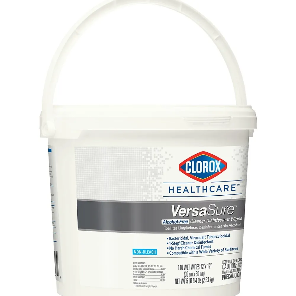 Clorox Healthcare VersaSure Disinfectant Wipes, 110 Wipes/Bucket (31759)