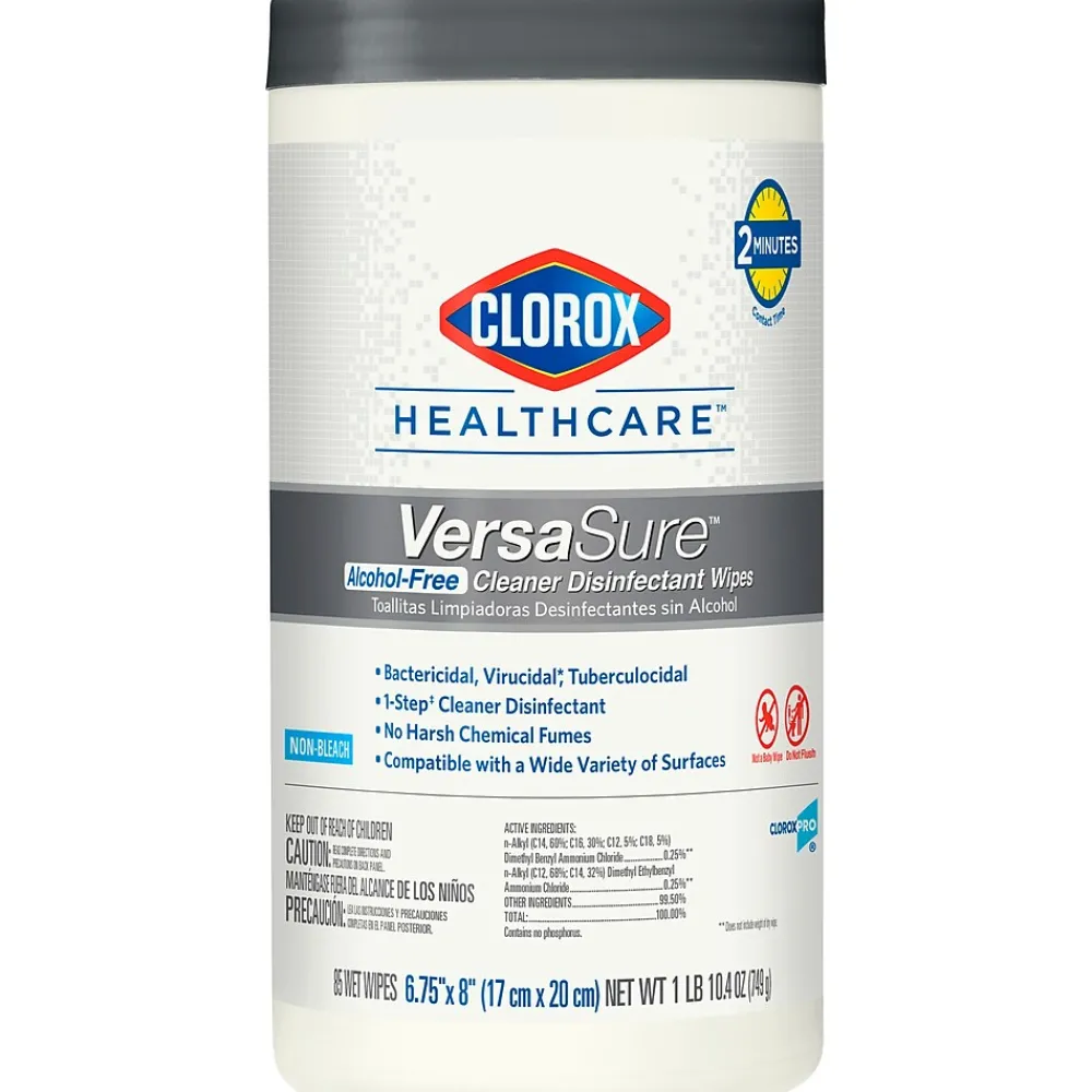 Clorox Healthcare VersaSure Disinfectant Wipes, 85 Wipes/Canister (31757)