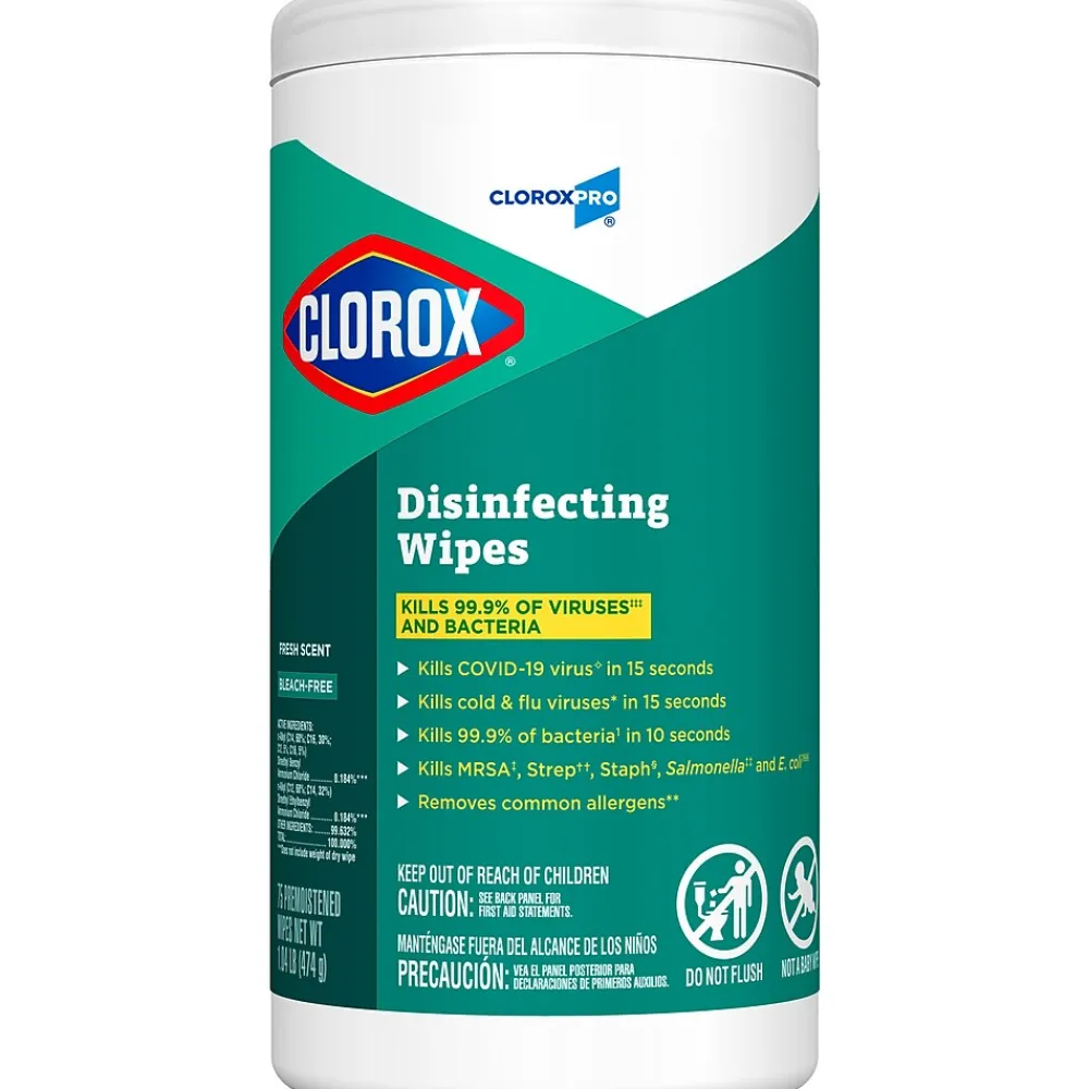 Clorox Pro Disinfecting Wipes, Fresh Scent, 75 Count (15949)