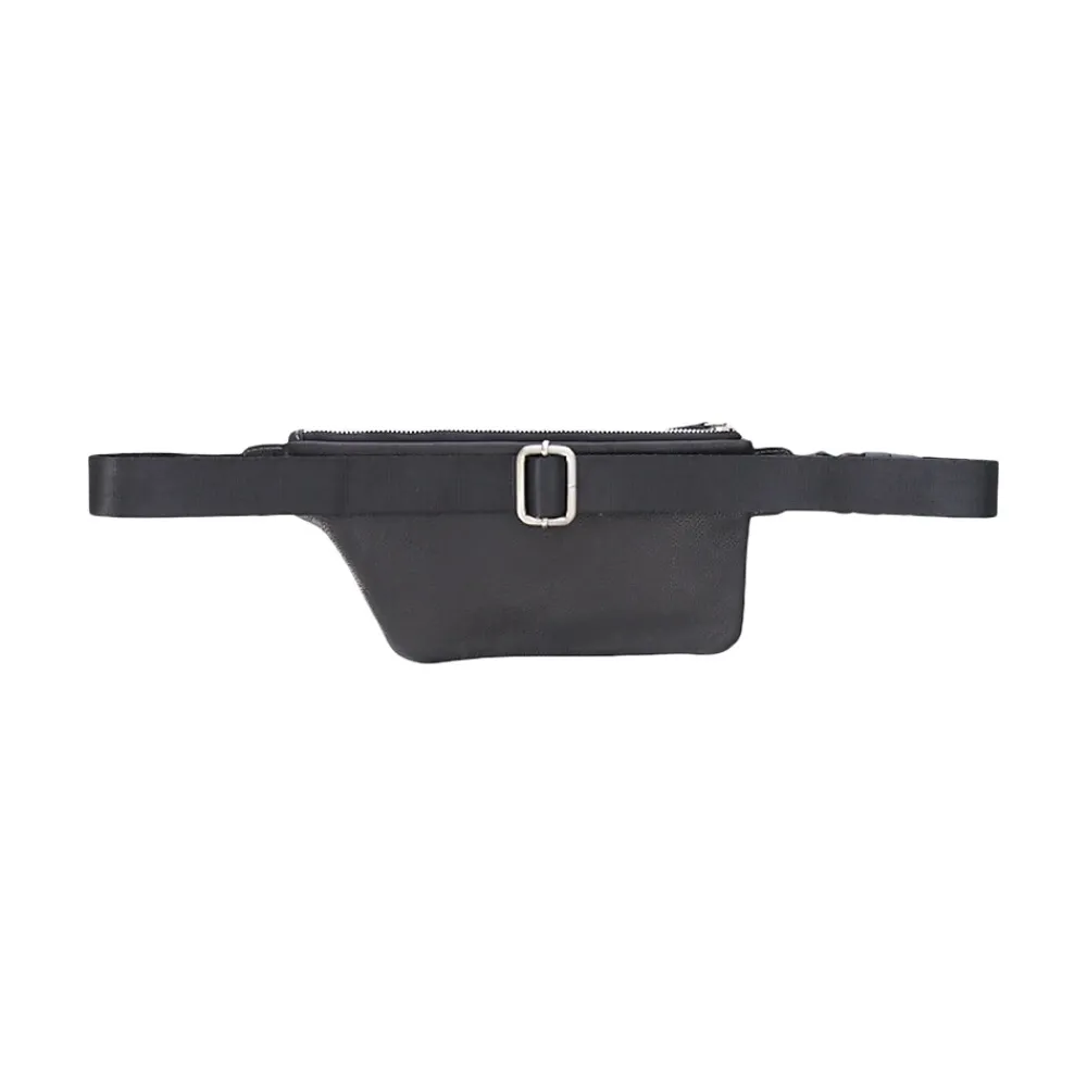 Club Rochelier Black Genuine Leather Belt Bag, Small (CL110WB02-Blk)