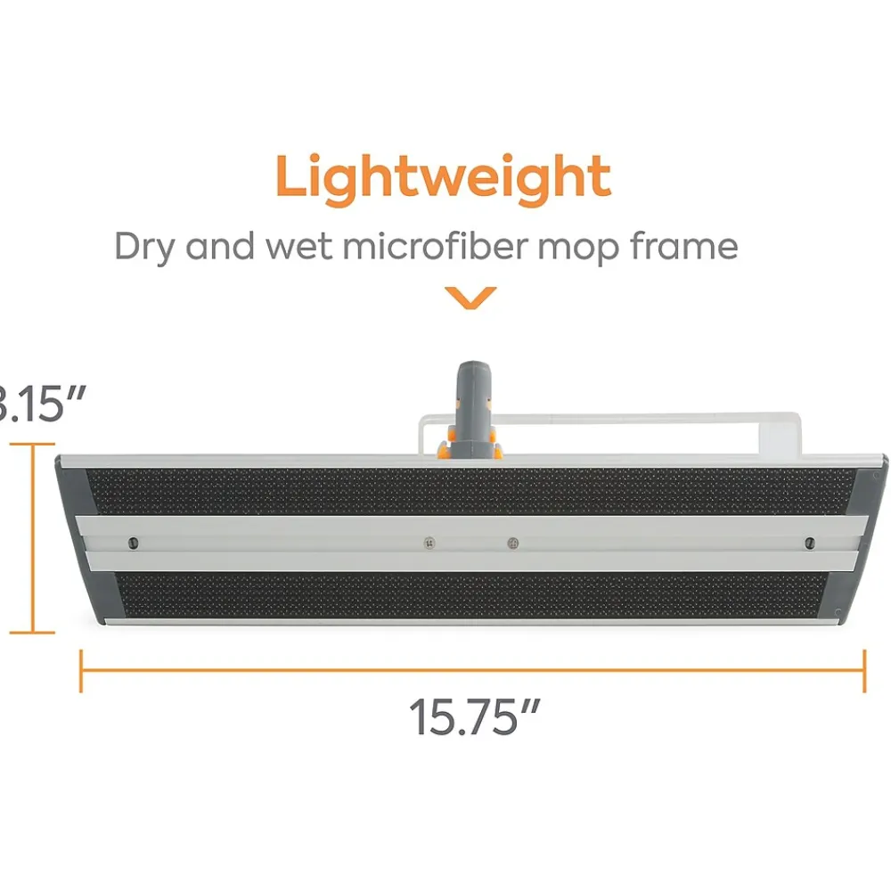 Coastwide Professional ™ 15.75" Microfiber Wet Mop Frame, Aluminum (CW61064-CC)