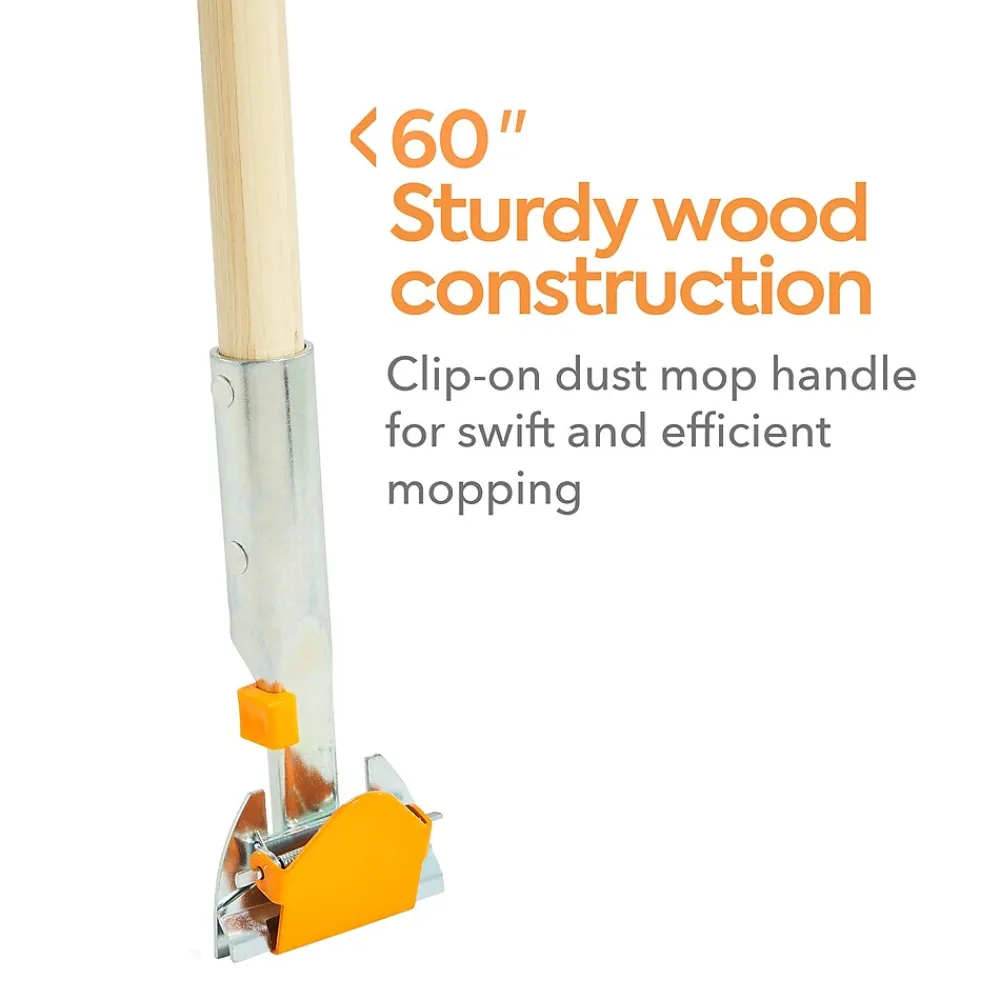 Coastwide Professional ™ 60" Wood Dust Mop Handle, Natural (CW56769)