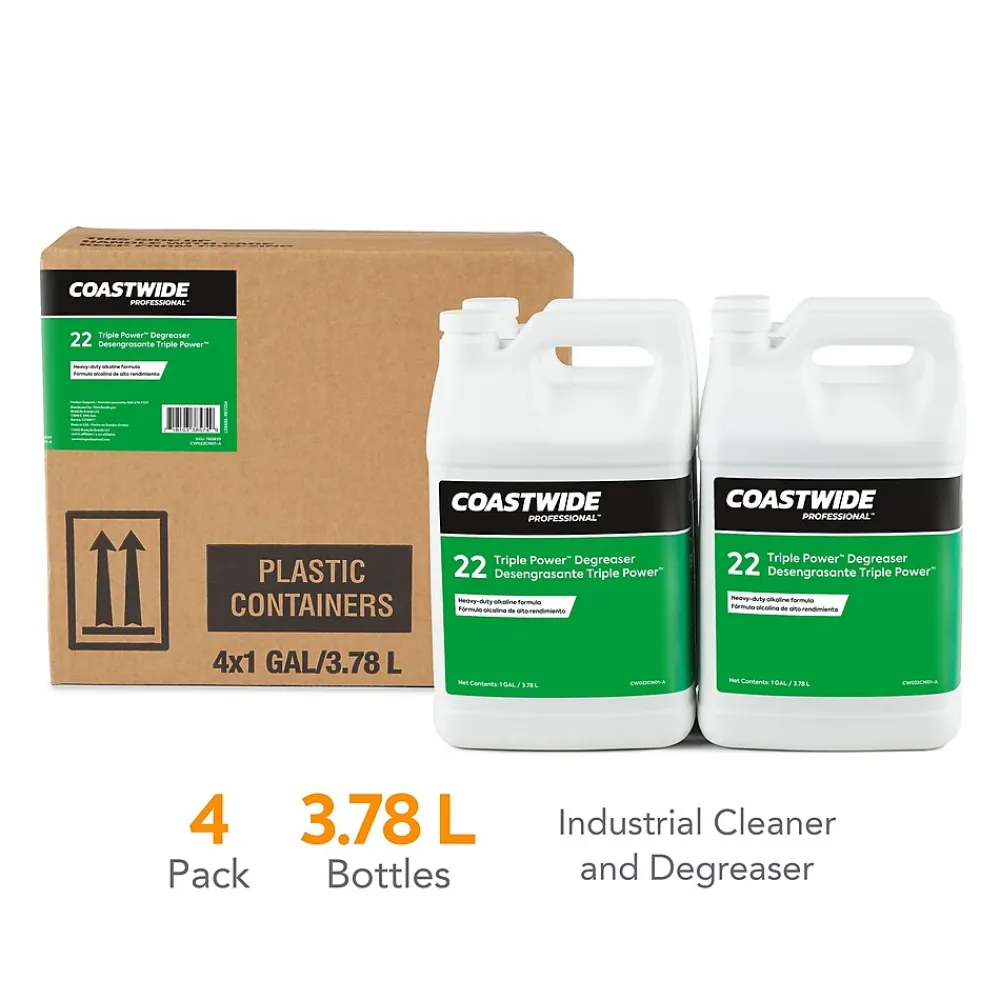 Coastwide Professional Degreaser Triple Power, 3.78L, 4/Carton (CW391001-A)